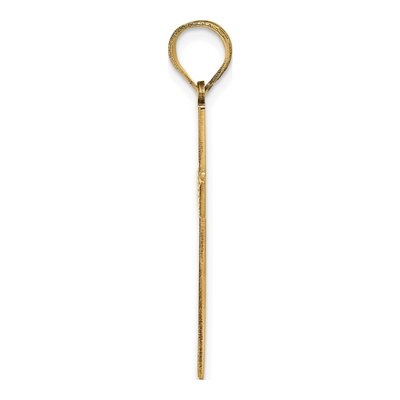 14K Yellow Gold Laser Designed Cross Pendant – view 3