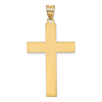 14K Yellow Gold Laser-Designed Cross Pendant – view 5