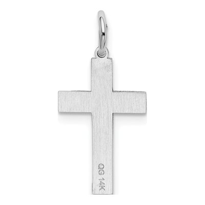 14K White Gold Laser-Designed Cross Pendant – view 5