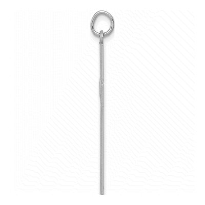 14K White Gold Laser Design Cross Pendant – view 3
