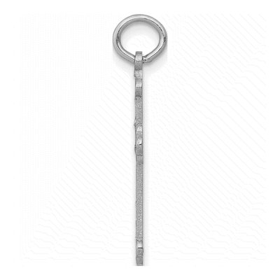 14K White Gold Laser Designed Cross Pendant – view 3