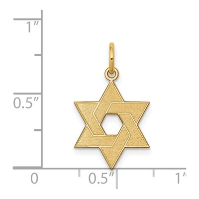 14K Yellow Gold Star of David Pendant – view 4