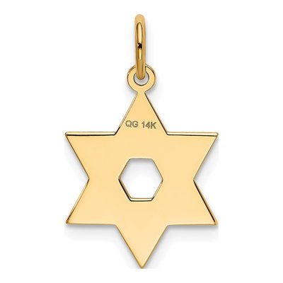 14K Yellow Gold Star of David Pendant – view 5