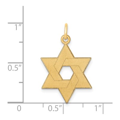 14K Yellow Gold Star of David Pendant – view 4