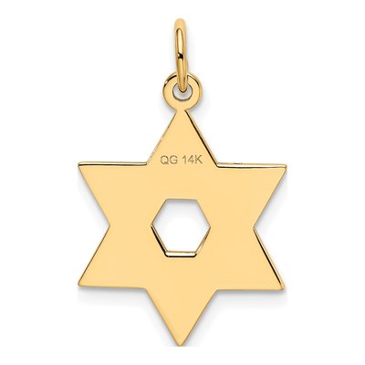 14K Yellow Gold Star of David Pendant – view 5