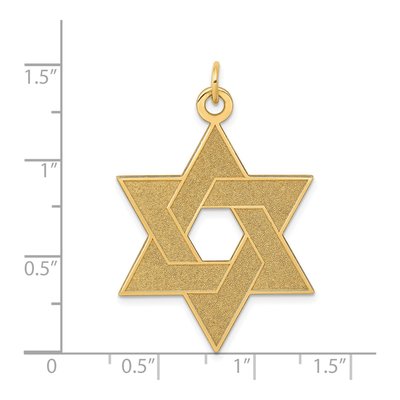 14K Yellow Gold Star of David Pendant – view 4