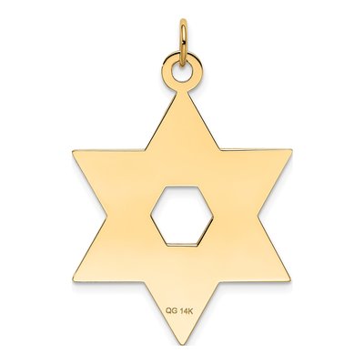 14K Yellow Gold Star of David Pendant – view 5