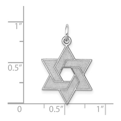 14K White Gold Star of David Pendant – view 4