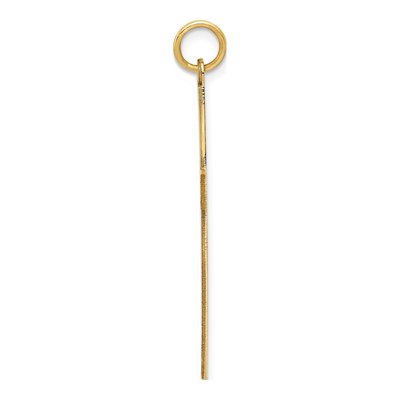 14K Yellow Gold Laser-Cut Cross Pendant – view 3