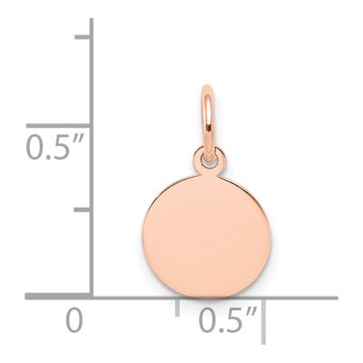 14K Rose Gold Round Disc Charm – view 5