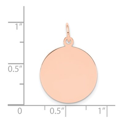 14K Rose Gold Round Disc Charm – view 5
