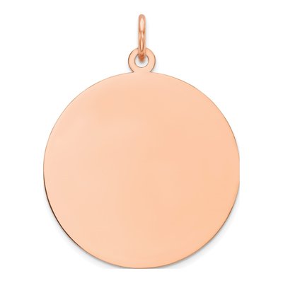 14K Rose Gold Disc Charm