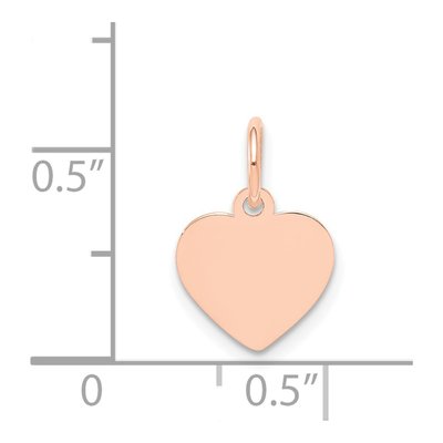 14K Rose Gold Heart Disc Charm – view 5