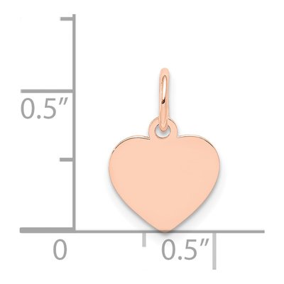 14K Rose Gold Heart Disc Charm – view 5