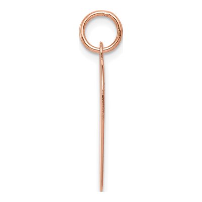 14K Rose Gold Heart Disc Charm – view 3