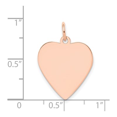14K Rose Gold Heart Disc Charm – view 5