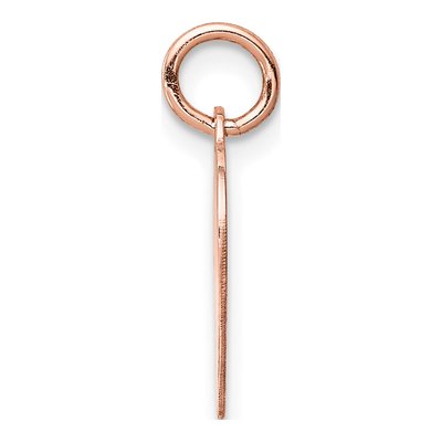 14K Rose Gold Heart Disc Charm – view 3