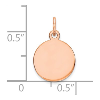 14K Rose Gold Round Disc Charm – view 3