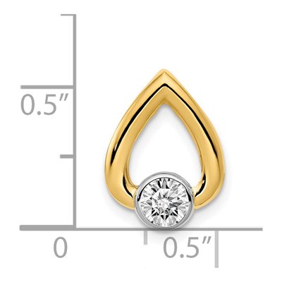 14K Yellow Gold Teardrop for Slide Pendant – view 3