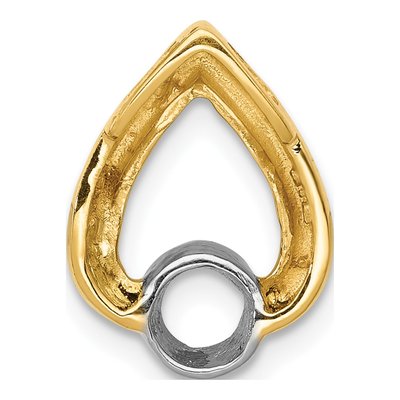 14K Yellow Gold Teardrop for Slide Pendant – view 4