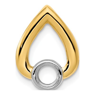 14K Yellow Gold Teardrop for Slide Pendant – view 5