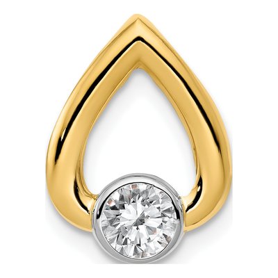 14K Yellow Gold Teardrop for Slide Pendant