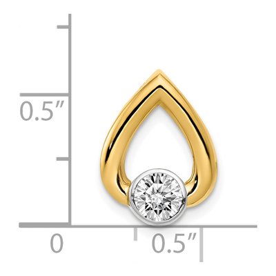 14K Yellow Gold Teardrop for Slide Pendant – view 4