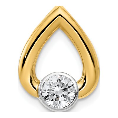 14K Yellow Gold Teardrop for Slide Pendant