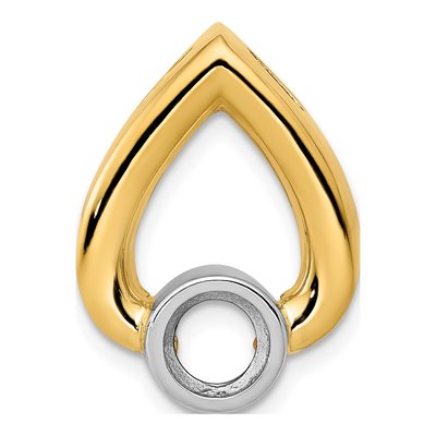 14K Yellow Gold Teardrop for Slide Pendant – view 5