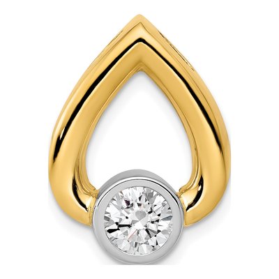 14K Yellow Gold Teardrop for Slide Pendant
