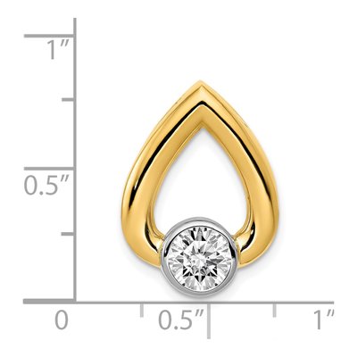 14K Yellow Gold Teardrop for Slide Pendant – view 3