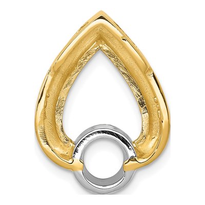 14K Yellow Gold Teardrop for Slide Pendant – view 4
