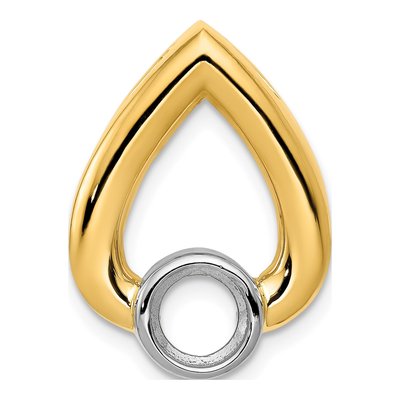 14K Yellow Gold Teardrop for Slide Pendant – view 5