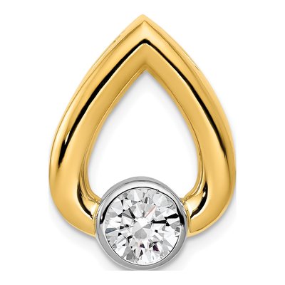 14K Yellow Gold Teardrop for Slide Pendant