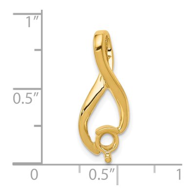 14K Yellow Gold Fancy Slide Pendant – view 4