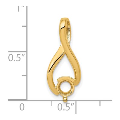 14K Yellow Gold Fancy Slide Pendant – view 4