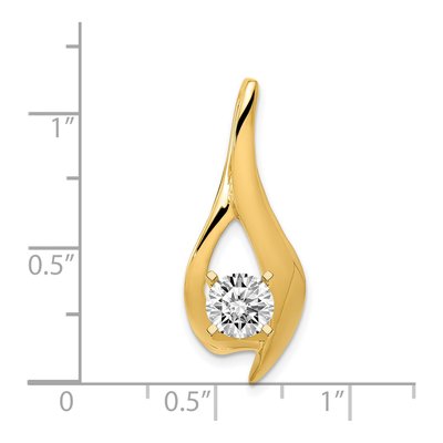 14K Yellow Gold Diamond Slide Pendant – view 4
