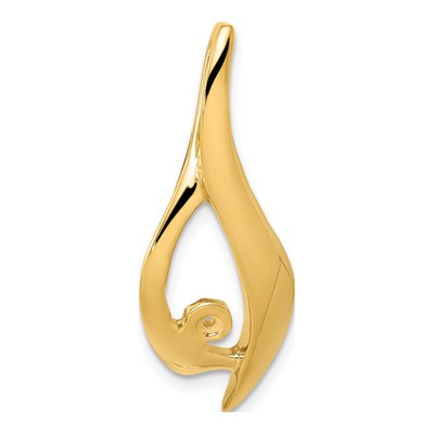 14K Yellow Gold Diamond Slide Pendant – view 5