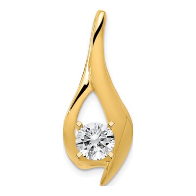 14K Yellow Gold Diamond Slide Pendant