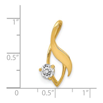 14K Yellow Gold Fancy Slide Pendant – view 4