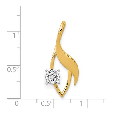 14K Yellow Gold Peg-Set Slide Pendant – view 3