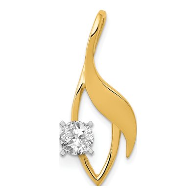 14K Yellow Gold Peg-Set Slide Pendant