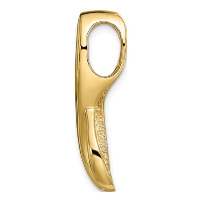 14K Two-Tone Gold Peg-Set Slide Pendant – view 3