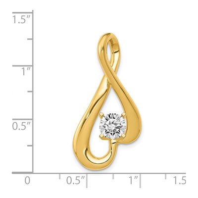 14K Yellow Gold Peg-Set Slide Pendant – view 3