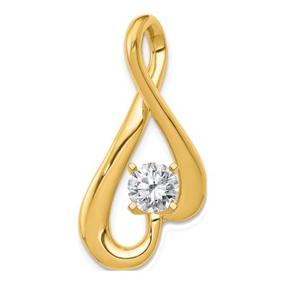 14K Yellow Gold Peg-Set Slide Pendant