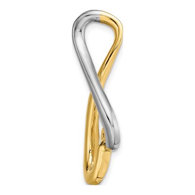 14K Two-Tone Gold Peg-Set Slide Pendant – view 3