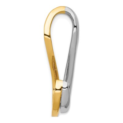 14K Two-Tone Gold Fancy Slide Pendant – view 3