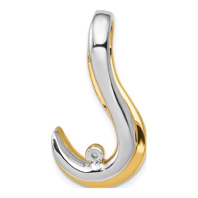 14K Two-Tone Gold Fancy Slide Pendant – view 6
