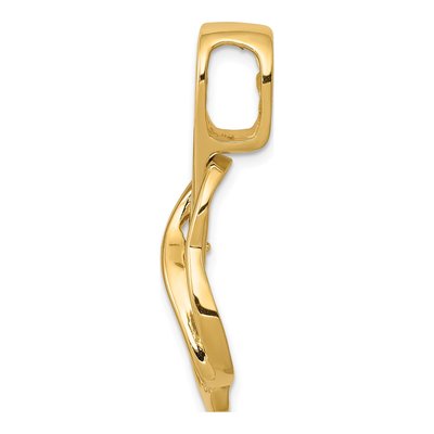 14K Yellow Gold Peg-Set Slide Pendant – view 2