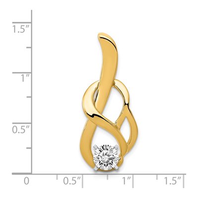 14K Yellow Gold Peg-Set Slide Pendant – view 3
